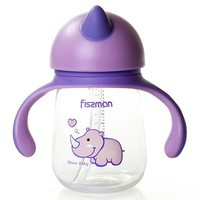 Фото Пляшка для годування Fissman з ручками 260 мл фіолетова 6901