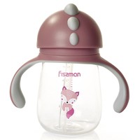 Фото Пляшка для годування Fissman з ручками 260 мл рожева 6903