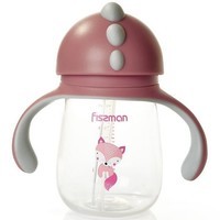 Фото Пляшка для годування Fissman з ручками 260 мл рожева 6903