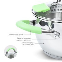 Фото Каструля Fissman CHARLOTTE 4,7 л із скляною кришкою 5502